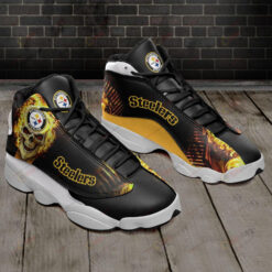 Skull Fire Pittsburgh Steelers Air Jordan 13 Sneakers Sport Shoes