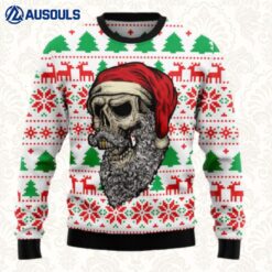 Skull Santa Claus Costume Ugly Sweaters For Men Women Unisex