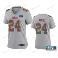 Skyy Moore 24 Kansas City Chiefs Super Bowl LVII Atmosphere Jersey - Women Gray