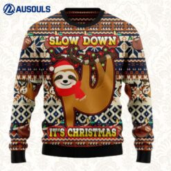 Sloth Slow Down Its Christmas Ugly Sweaters For Men Women Unisex