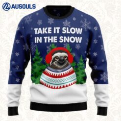 Sloth Take It Slow TY0311 Ugly Christmas Sweater Ugly Sweaters For Men Women Unisex