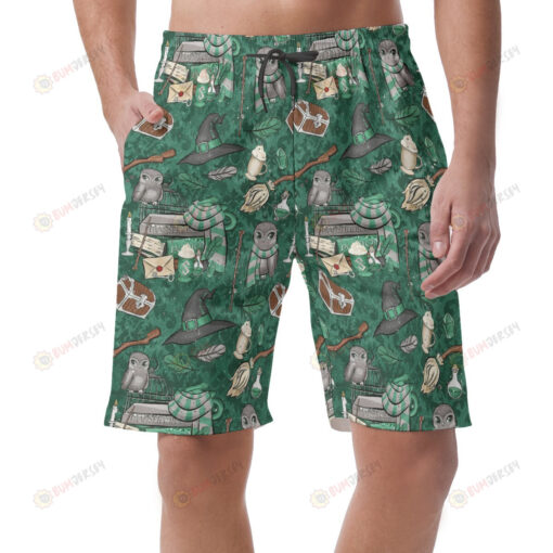 Slytherin Harry Potter Green Hawaiian Shorts Summer Shorts Men Shorts - Print Shorts