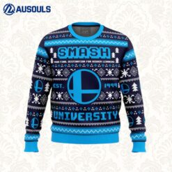 Smash University Super Smash Bros Ugly Sweaters For Men Women Unisex