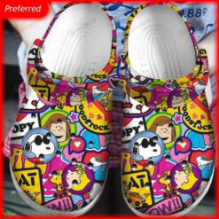 Snoopy Peanuts Crocs Crocband Clog Comfortable Shoes - AOP Clog