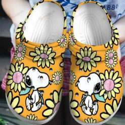 Snoopy Sunflower Crocs Crocband Clog Comfortable Shoes - AOP Clog