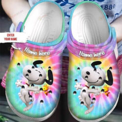 Snoopy & Woodstock Custom Name Crocs Crocband Clog Comfortable Water Shoes - AOP Clog