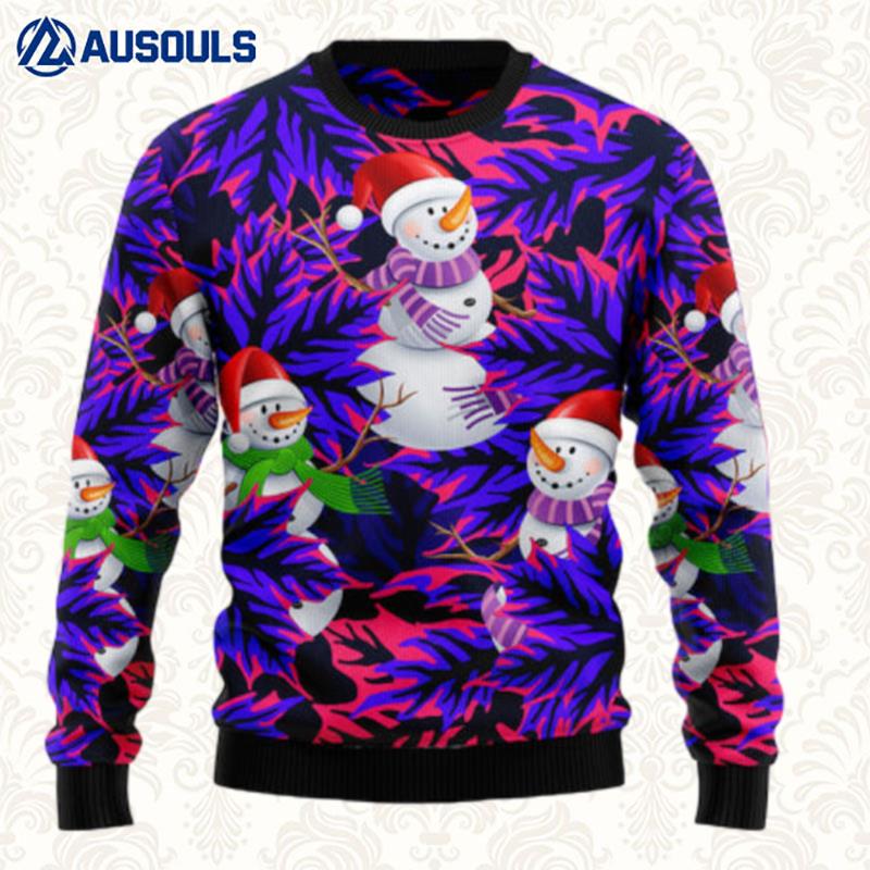 Snowman Leaves Ugly Sweaters For Men Women Unisex