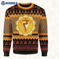 Solar Plexus Chakra Ugly Sweaters For Men Women Unisex