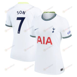 Son Heung-min 7 Tottenham Hotspur Women 2022/23 Home Player Jersey - White