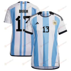 Sophia Braun 13 Argentina Women's National Team 2023-24 World Cup Home Women Jersey