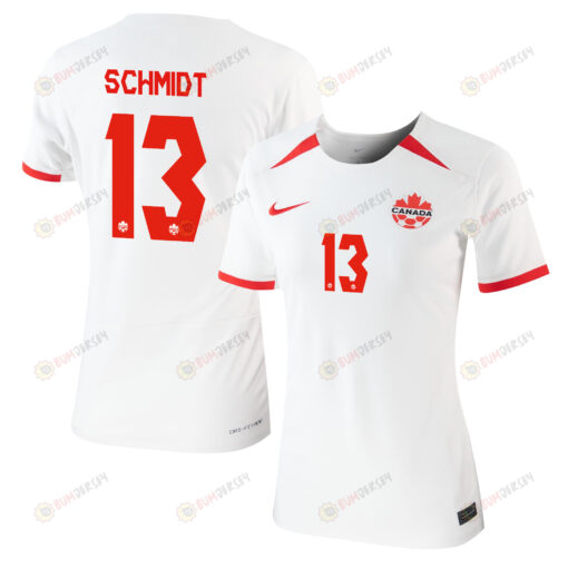 Sophie Schmidt 13 Canada Women's National Team 2023-24 World Cup Away Women Jersey