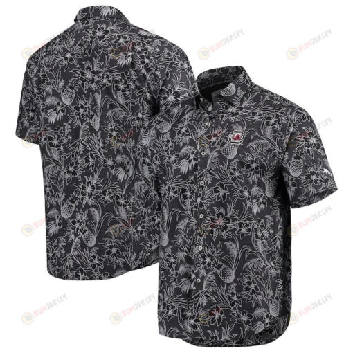 South Carolina Gamecocks Black Sport Tiki Luau Hawaiian Shirt