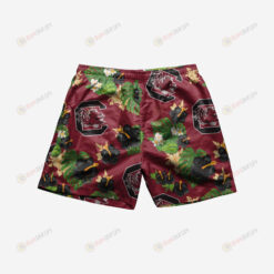 South Carolina Gamecocks Floral Hawaiian Men Shorts Swim Trunks - Print Shorts