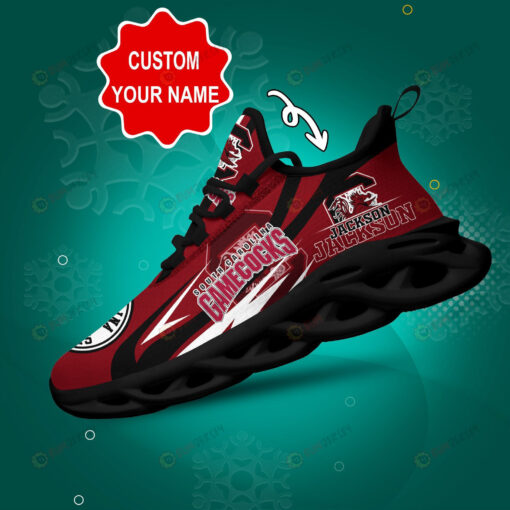 South Carolina Gamecocks Logo Line Pattern 3D Max Soul Sneaker Shoes