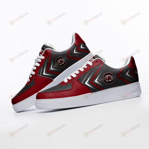 South Carolina Gamecocks Logo Pattern Air Force 1 Printed In Red