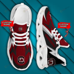 South Carolina Gamecocks Logo Pattern Custom Name 3D Max Soul Sneaker Shoes