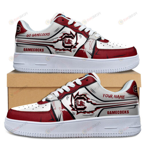 South Carolina Gamecocks Logo Pattern Custom Name Air Force 1 Printed