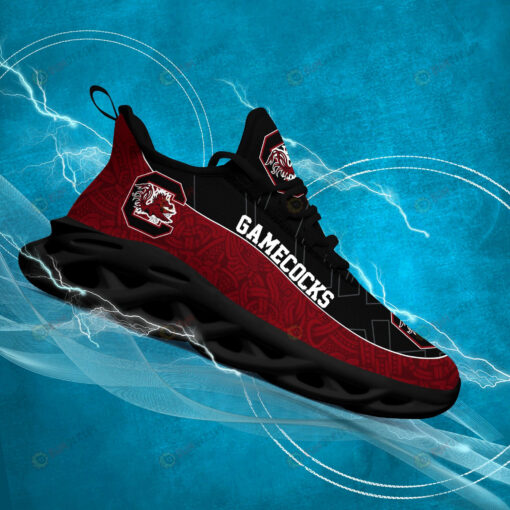 South Carolina Gamecocks Logo Texture Pattern 3D Max Soul Sneaker Shoes