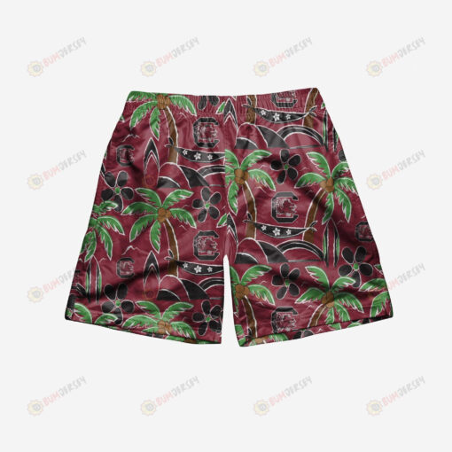 South Carolina Gamecocks Tropical Hawaiian Men Shorts Swim Trunks - Print Shorts