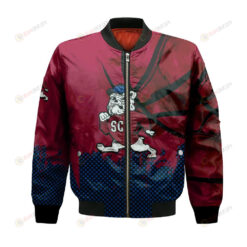 South Carolina State Bulldogs Bomber Jacket 3D Printed Basketball Net Grunge Pattern