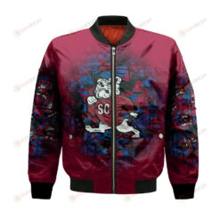 South Carolina State Bulldogs Bomber Jacket 3D Printed Camouflage Vintage