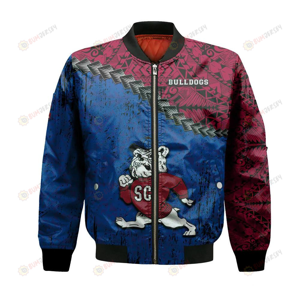 South Carolina State Bulldogs Bomber Jacket 3D Printed Grunge Polynesian Tattoo