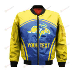 South Dakota State Jackrabbits Bomber Jacket 3D Printed Custom Text And Number Curve Style Sport