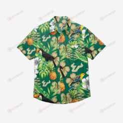 South Florida Bulls Floral Button Up Hawaiian Shirt