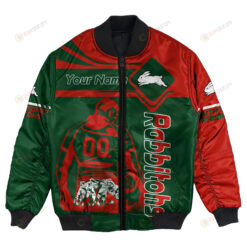 South Sydney Rabbitohs Bomber Jacket 3D Printed Personalized Pentagon Style