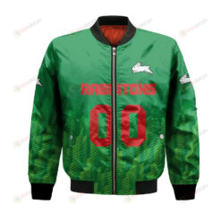 South Sydney Rabbitohs Bomber Jacket 3D Printed Team Logo Custom Text And Number