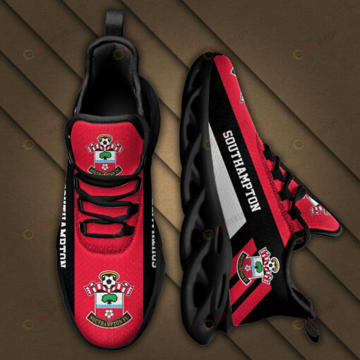 Southampton Logo Black Stripe Pattern 3D Max Soul Sneaker Shoes In Red