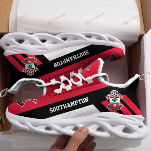 Southampton Logo Pattern 3D Max Soul Sneaker Shoes In Red And Black