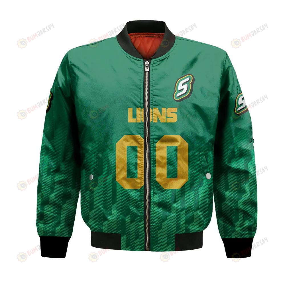 Southeastern Louisiana Lions Bomber Jacket 3D Printed Team Logo Custom Text And Number