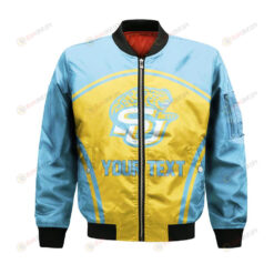 Southern Jaguars Bomber Jacket 3D Printed Custom Text And Number Curve Style Sport