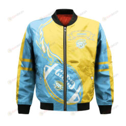 Southern Jaguars Bomber Jacket 3D Printed Flame Ball Pattern