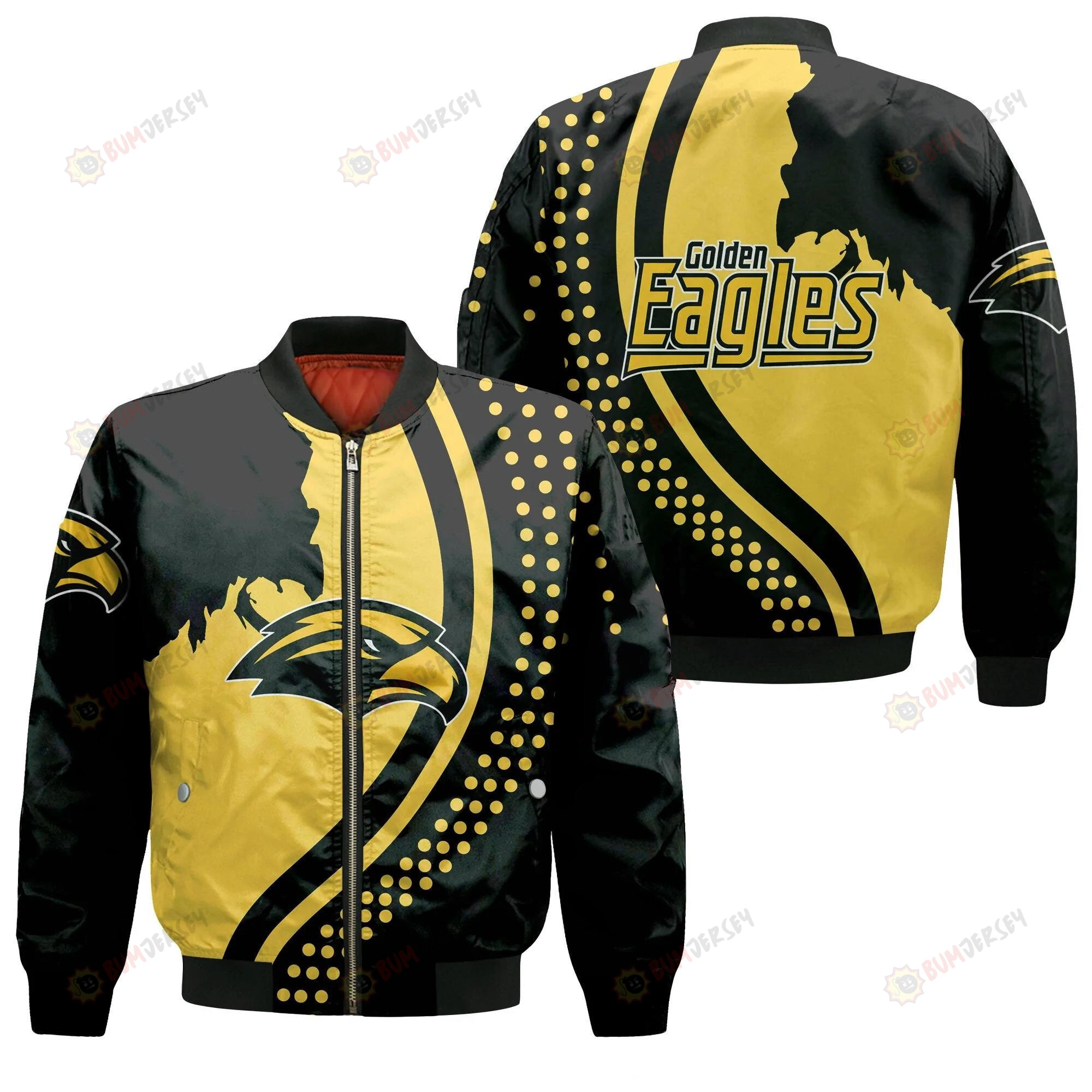 Southern Miss Golden Eagles - USA Map Bomber Jacket 3D Printed