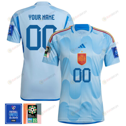 Spain 1 Star FIFA Patch Women's National Team 2023-24 World Cup Custom Away WOMEN Jersey