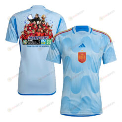 Spain Women's National Team 2023-24 World Cup CHAMPIONS Away WOMEN Jersey - Blue