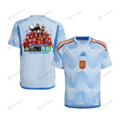 Spain Women's National Team 2023-24 World Cup CHAMPIONS Away YOUTH Jersey - Blue