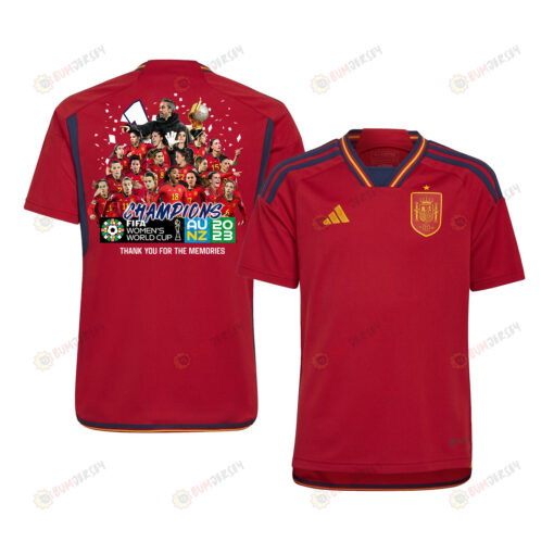 Spain Women's National Team 2023-24 World Cup CHAMPIONS Home YOUTH Jersey - Red