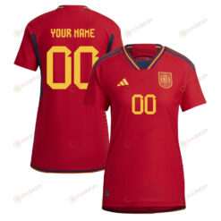 Spain Women's National Team 2023-24 World Cup Custom 00 Home Women Jersey