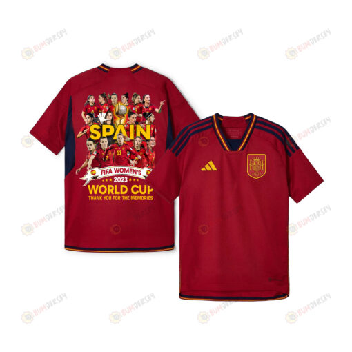 Spain Women's National Team Road To Champions 2023-24 World Cup Home YOUTH Jersey - Red