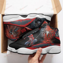 Spider Man Air Jordan 13 Shoes Sneakers In Black Red