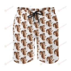 Squirrel Elegant Hawaiian Shorts Summer Shorts Men Shorts - Print Shorts