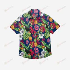 St Louis Cardinals Floral Button Up Hawaiian Shirt