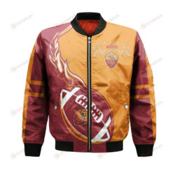 St. Catharines Wolves Bomber Jacket 3D Printed Flame Ball Pattern