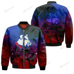 St. Francis Brooklyn Terriers Bomber Jacket 3D Printed Coconut Tree Tropical Grunge