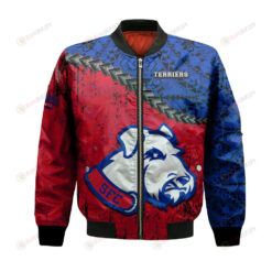 St. Francis Brooklyn Terriers Bomber Jacket 3D Printed Grunge Polynesian Tattoo