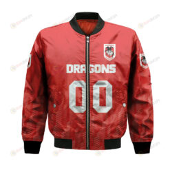 St. George Illawarra Dragons Bomber Jacket 3D Printed Team Logo Custom Text And Number