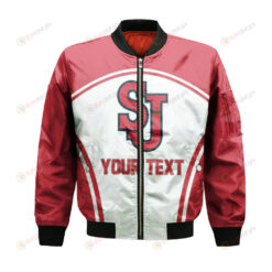 St. John?? Red Storm Bomber Jacket 3D Printed Custom Text And Number Curve Style Sport